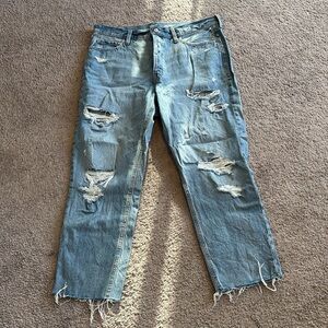 Old navy extra high rise sky hi straight jeans